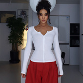 长袖 t恤 冬季 运动瑜伽修身 休闲风大圆领加绒拉链款 内搭打底衫