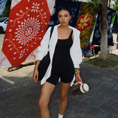 条纹衬衣 立体珍珠钉装 饰廓形衬衫 外套2025新品 白色条纹衬衣