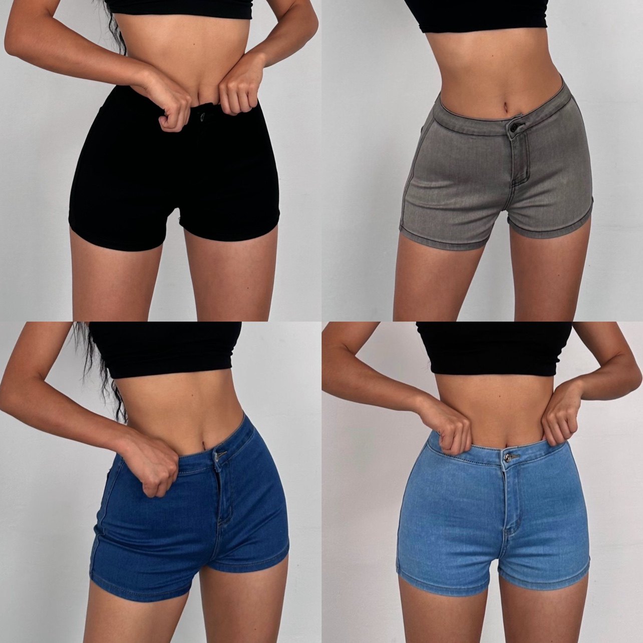 akiyo studio夏季时尚高腰拉链短裤直筒牛仔裤2023新品四色,女装/女士精品,牛仔裤,淘宝优惠券,粉丝福利购,淘宝优惠卷