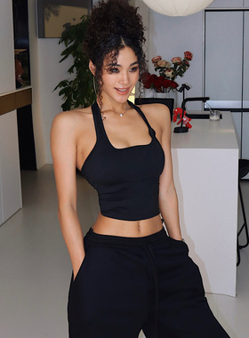 【含胸垫扭结麻花美背款】高弹速干运动健身训练吊带上衣健身瑜伽