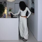 美式 休闲 2025冬季 新款 欧美风天鹅绒休闲裤 松紧腰百搭休闲裤