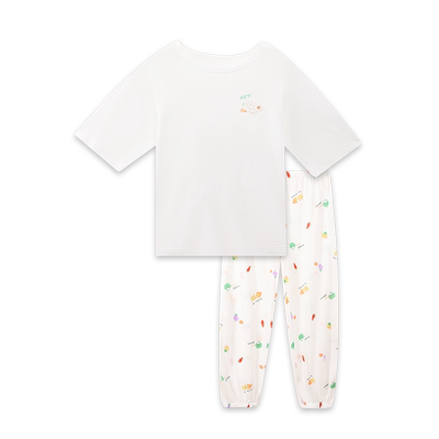 【薄荷莫代尔】丽婴房儿童短袖家居服套装男童女童空调服睡衣套装