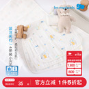 丽婴房婴儿小方巾新生儿童纱布毛巾纯棉口水巾宝宝洗脸巾4条装