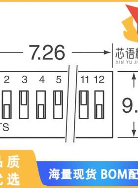 全新208-2原装(SWITCH SLIDE DIP SPST 50MA 24V)正品