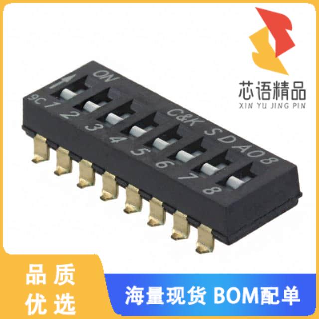 全新SDA08H0SBD原装(SWITCH SLIDE DIP SPST 25MA 24