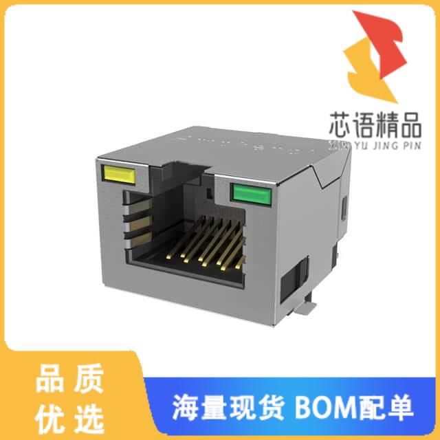 全新RJE3C18864A2原装(8P8C, RA, CAT6A, SMT, SHIEL