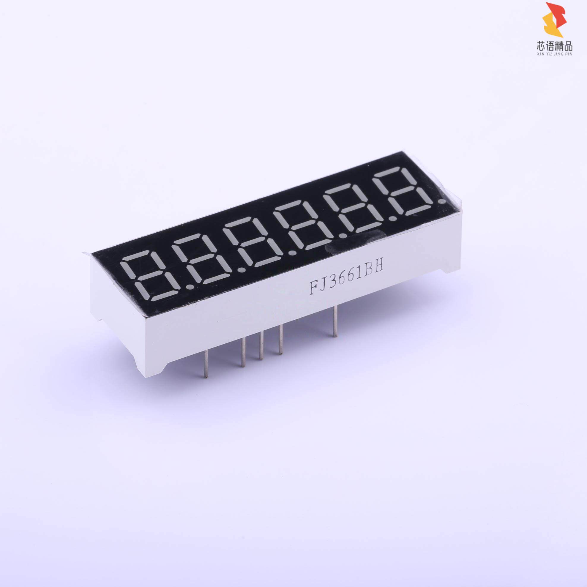 FJ3661BH「6位0.36英寸 共阳 红色 数码管」怎么看?