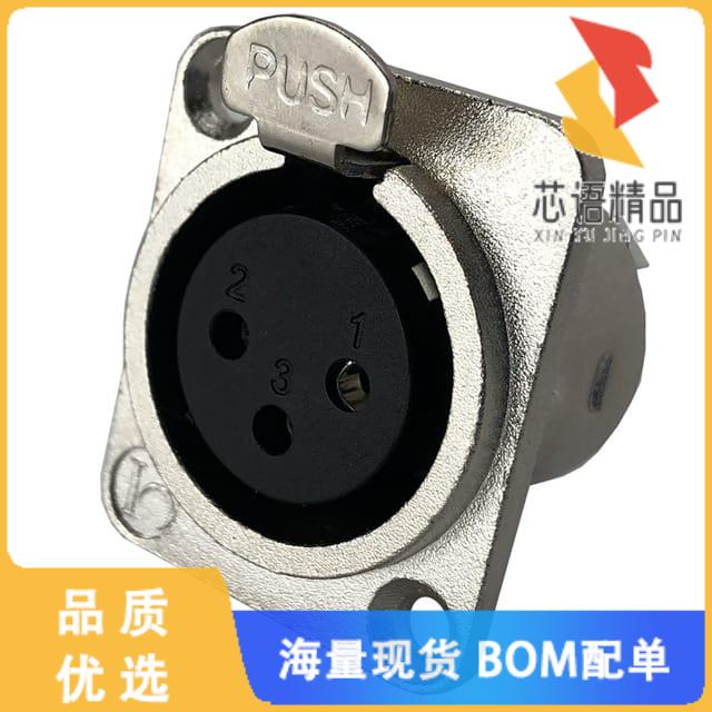全新IO-XLR3-F-JL原装(CONN RCPT FMALE XLR 3POS SO