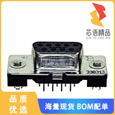 全新1-338313-2原装(CONN D-SUB RCPT 9POS VERT SLD