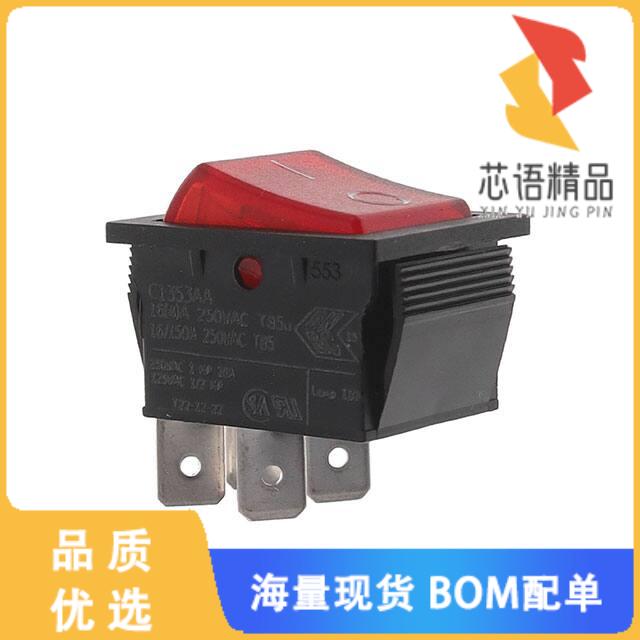 全新C1353AABR2602AW原装(SWITCH ROCKER DPST 20A 2