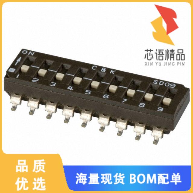 全新SD09H0SB原装(SWITCH SLIDE DIP SPST 100MA 25V)正品
