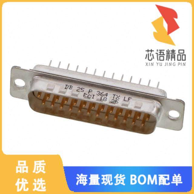 全新DB25P364TXLF原装(CONN D-SUB PLUG 25POS VERT