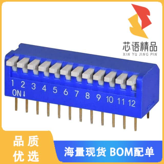 全新DS02C-254-2L-12BE原装(DIP SWITCH, SPST, 2.54