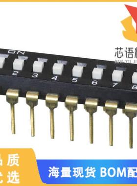 全新DS04-254-1L-08BK原装(DIP SWITCH, SPST, 2.54