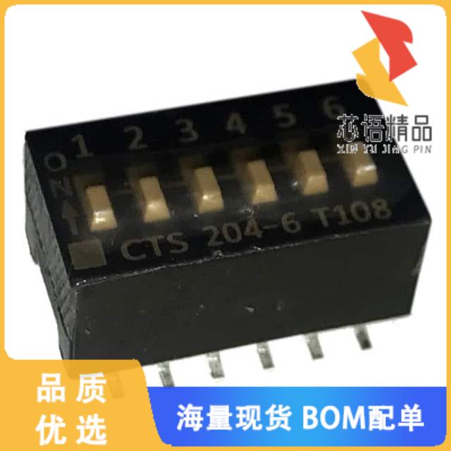 全新204-6ST原装(SWITCH SLIDE DIP SPST 50MA 24V)正品