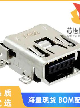 全新1734328-1原装(CONN RCPT USB2.0 MINI AB SMD R