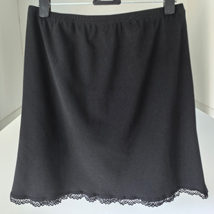 德绒黑白肤内衬裙秋冬蕾丝加厚加绒屁帘保暖大码打底冬裙女半身裙