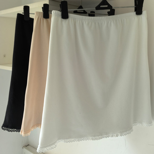 德绒黑白肤内衬裙秋冬蕾丝加厚加绒内搭保暖外穿打底冬裙女半身裙