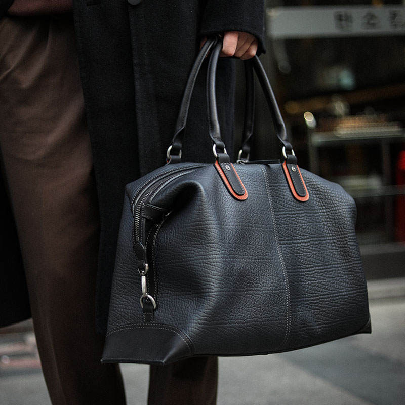 2025新款佐也男士真皮手提公文包大容量电脑包健身旅行包高端男包