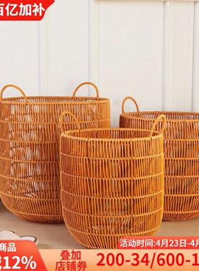 仿藤编脏衣篮北欧风换洗衣服收纳篮卧室脏衣筐浴室防水脏衣篓子