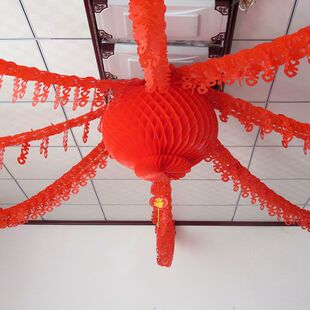 新房拉花婚房装饰塑纸拉喜拉福拉花结婚喜字拉花客厅卧室喜庆拉花