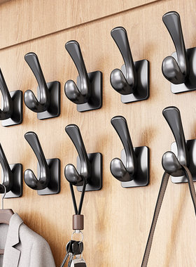 挂衣架壁挂墙上衣服挂钩进户门黏贴强力门后衣帽钩免打孔衣钩玄关