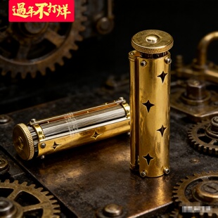 英伦复古把玩纯黄铜卷烟器具小型金属自制手工卷烟机粗细支8/6mm