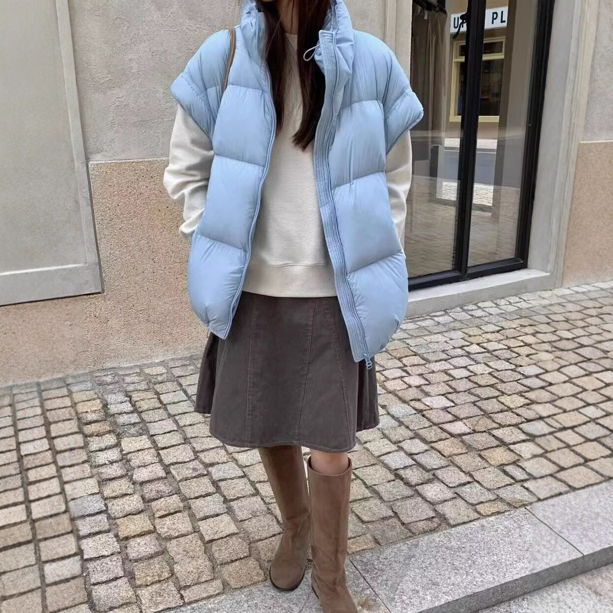 2025冬装新款立领加厚90白羽绒服