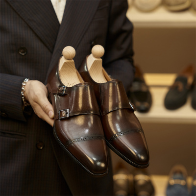 僧侣鞋透气橡胶组合正装孟克鞋