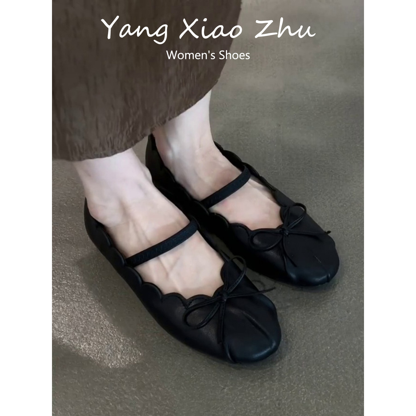 羊皮~法式复古玛丽珍鞋女2025新款一字带蝴蝶结百搭平底浅口单鞋,女鞋,浅口单鞋,淘宝优惠券,粉丝福利购,淘宝优惠卷