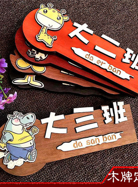 幼儿园学校班级教室卡通装饰挂牌