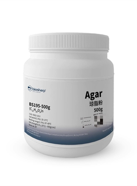 Biosharp BS195-500g/1kg 琼脂粉Agar 科研试剂 500g 培养基