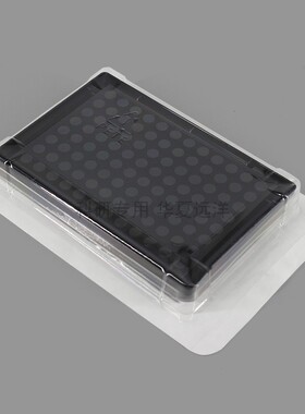 FCP965-8pcs 黑色透明底96孔细胞培养板平底带盖,独立包装8个/盒
