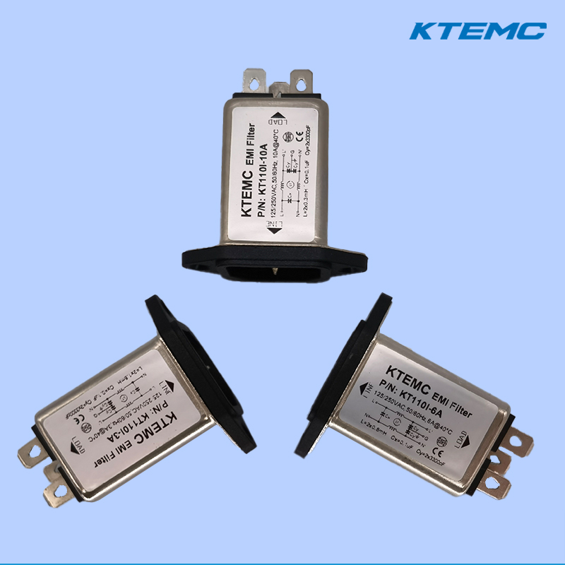 低漏电单节电源模块干扰净化交流220V滤波器插座EMI电源滤波器IEC