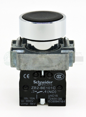 正品施耐德 黑色按钮开关 XB2-BA21C  ZB2-BE101C 平头复位一常开