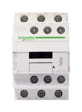 正品 施耐德 控制继电器接触器式 CAD32FD 3开2闭DC 110V电梯