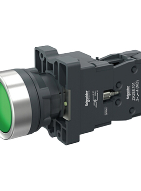 施耐德 XA2绿色塑料卡扣式按钮 XA2EW33M1 LED型带灯按钮开关220V