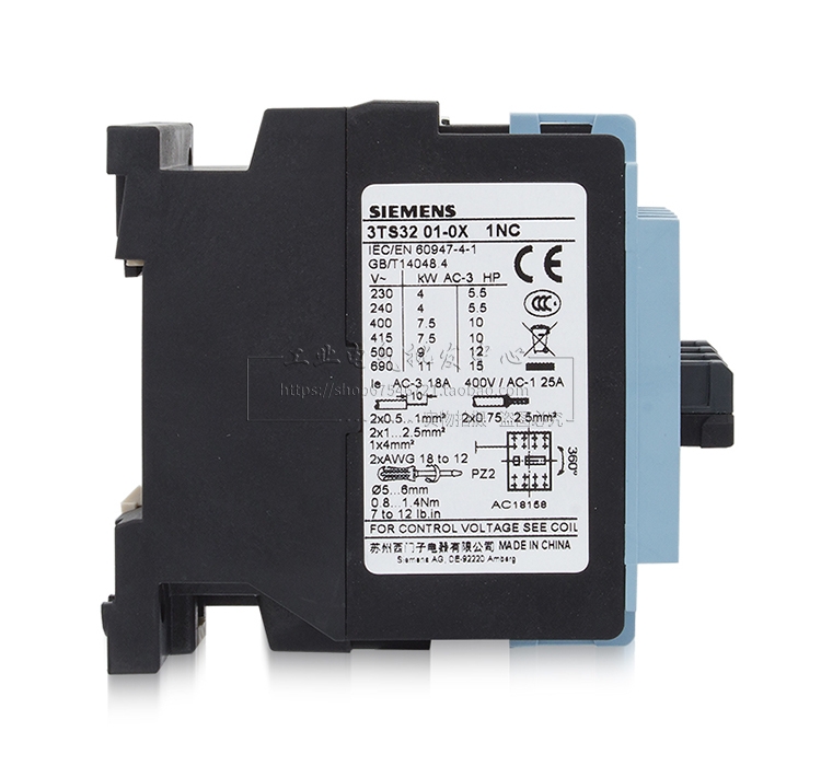 原装 西门子3TS32 01-0X 1NC接触器3开1闭3TS32 01E AC-3 18A220V