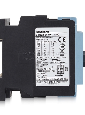 原装 西门子3TS32 01-0X 1NC接触器3开1闭3TS32 01E AC-3 18A220V