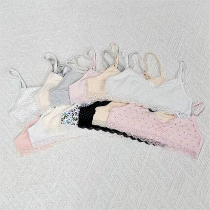 波兰单中大女童棉质背心儿童短款上衣学生抹胸打底内衣134-164CM