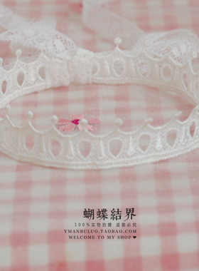 防过敏金属白色蕾丝原宿锁骨链