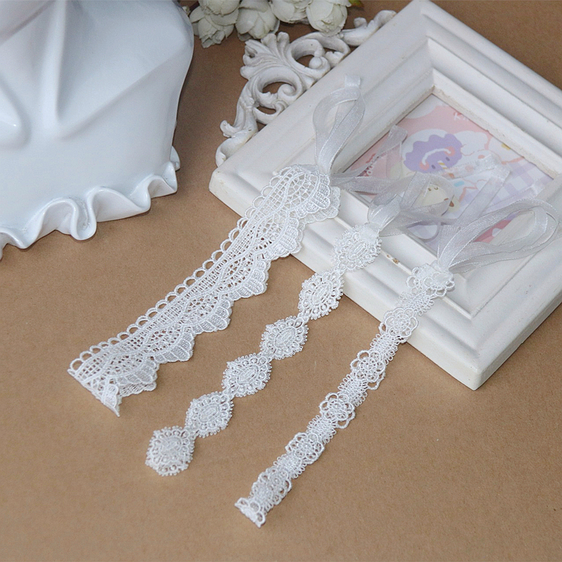 包邮3件白色镂空蕾丝颈带项链圈系带蝴蝶结choker气质大女人颈带