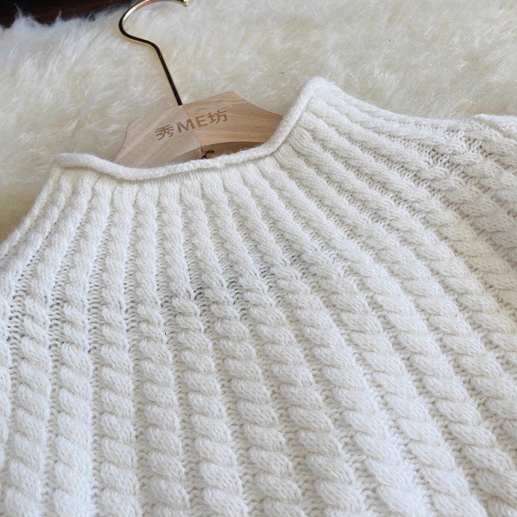 羊绒羊毛连衣裙加厚扭纹收腰中裙