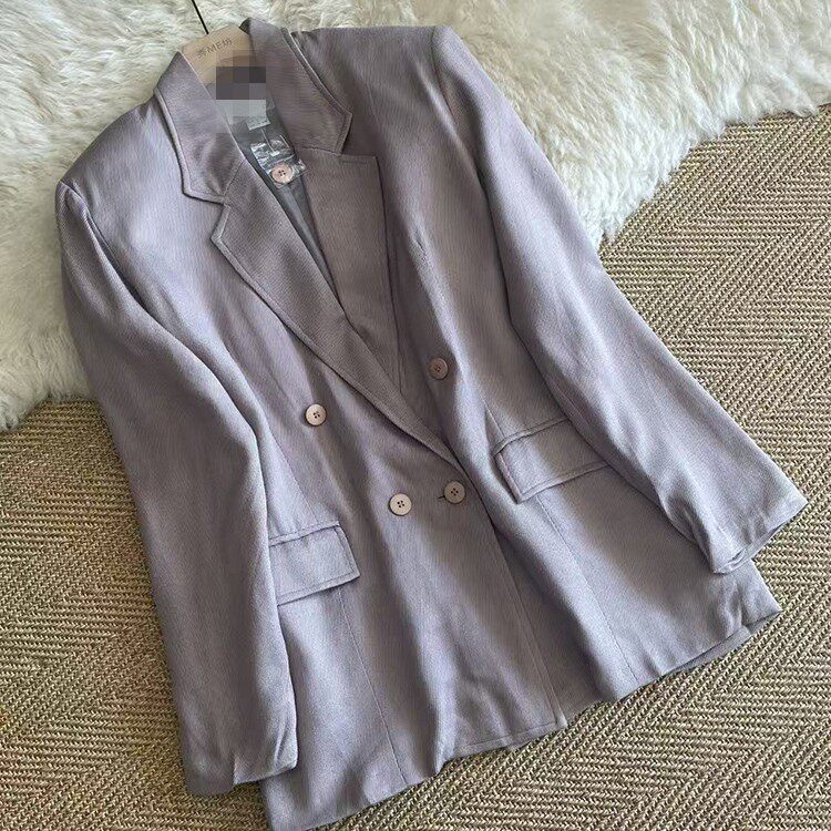 桑蚕丝羊毛职业西装外套中长通勤西服马甲套装女春秋冬新真丝上衣