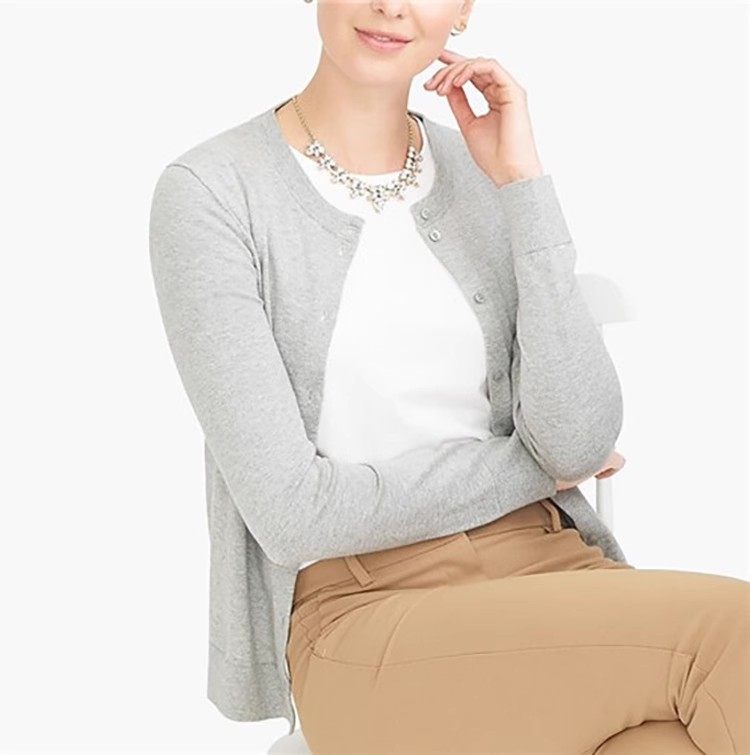 真丝羊绒针织开衫外套宽松款毛衣