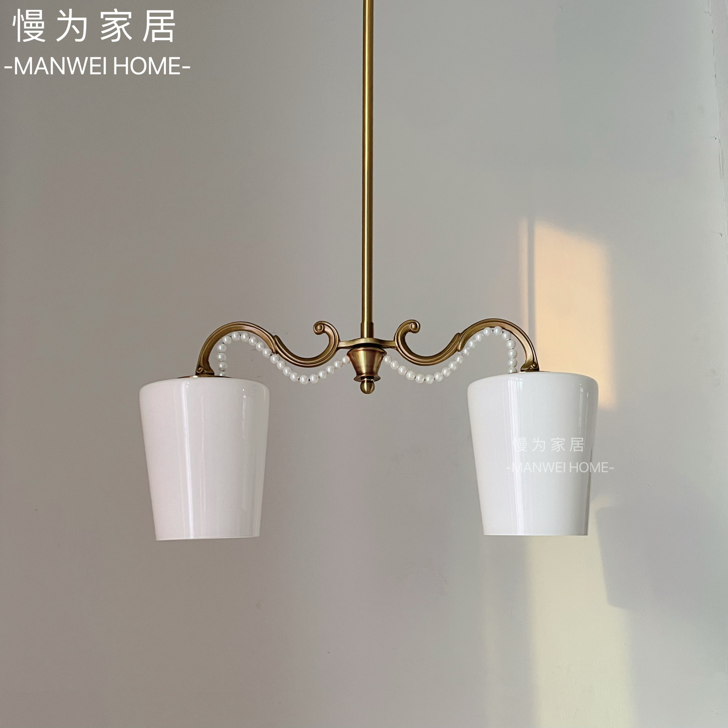中古法式巴黎午后的优雅奶白韵味客厅餐厅卧室书房中岛台浪漫吊灯