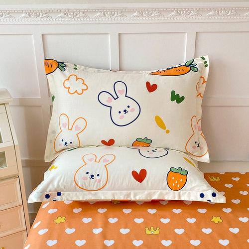 纯棉枕套卡通风信封式枕套
