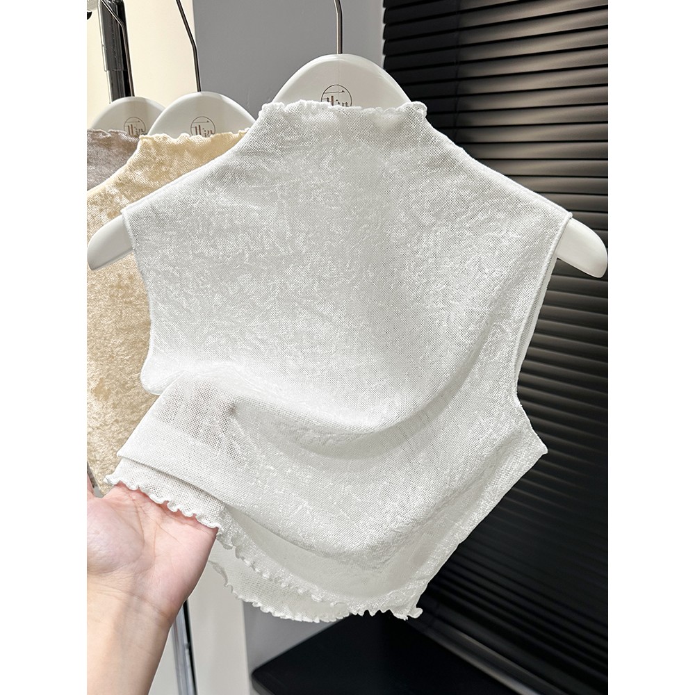 无袖短款T恤女韩系穿搭