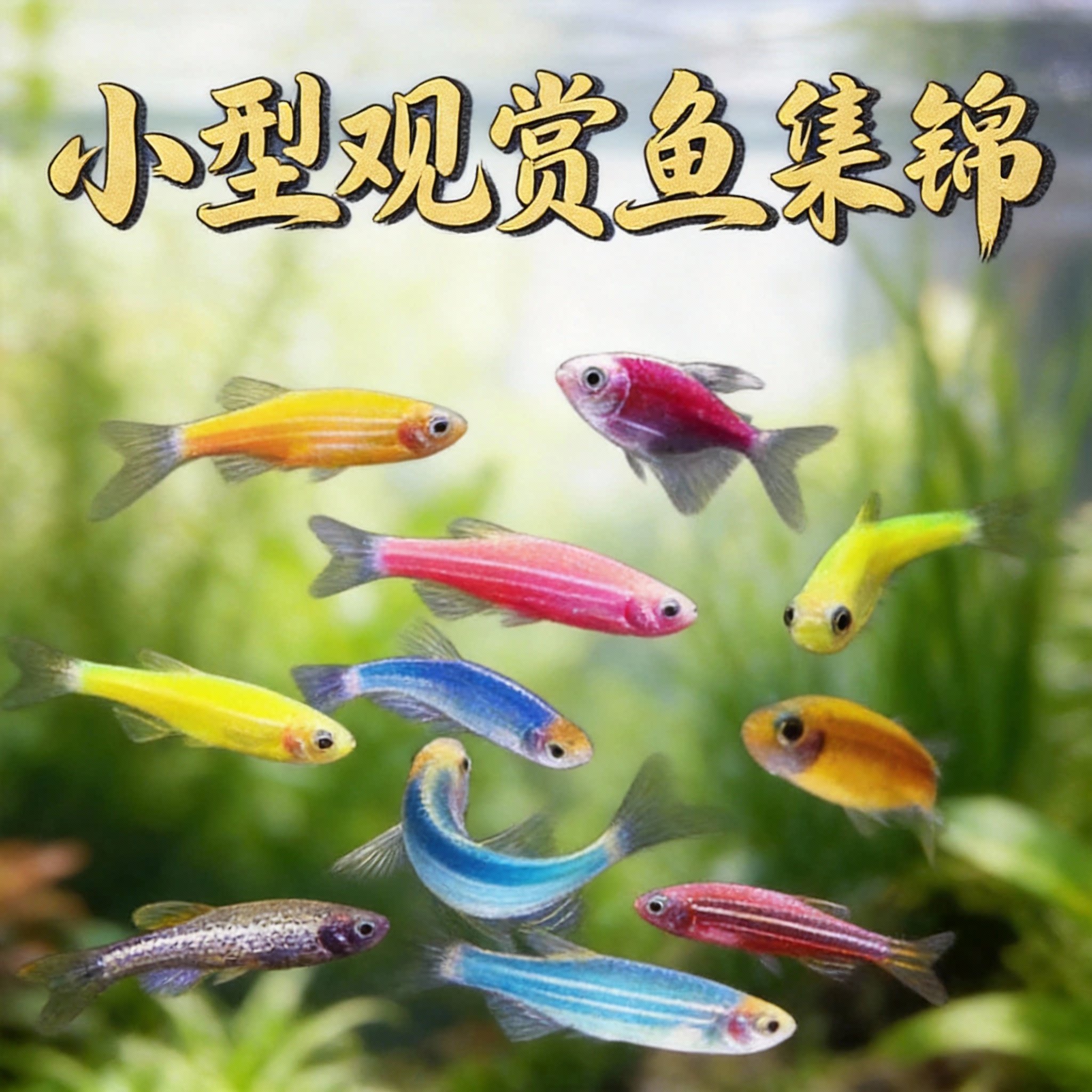 七彩糖果大斑马鱼活鱼淡水冷水好养耐活灯科鱼小型热带鱼苗观赏鱼