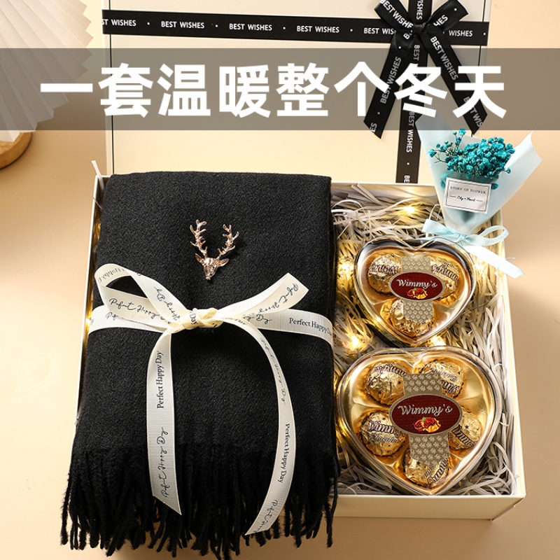 男士生日礼物送男友朋友给老公惊喜实用的高级感高档冬季围巾礼盒